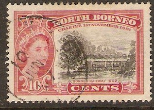 North Borneo 1956 10c Black and rose-carmine. SG387.